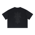Unisex Boxy Drop Shoulder Crop T-Shirt